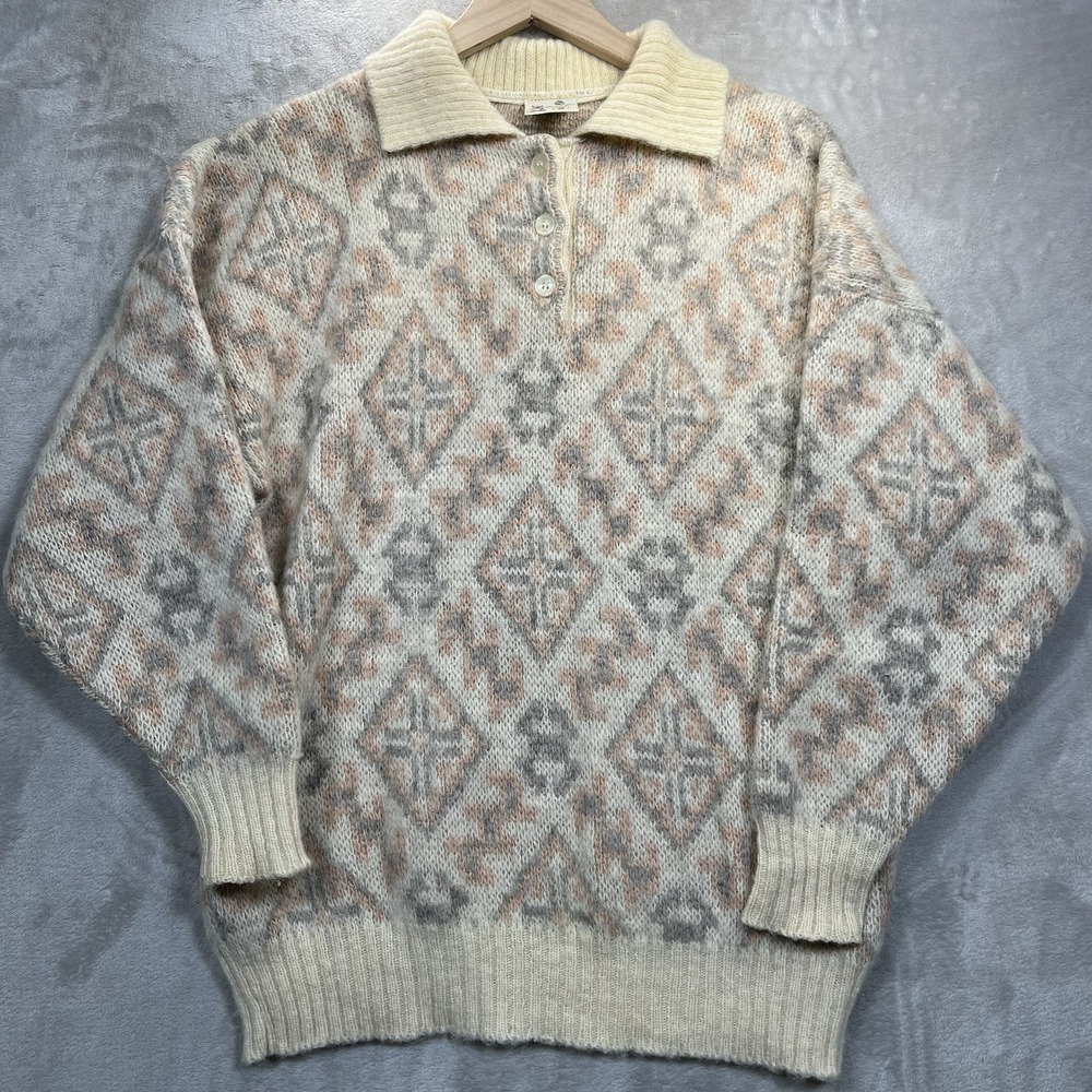 Hilda Ltd. Sweater Womens M 100% Pure Wool Icelandic Made in Iceland Vintage